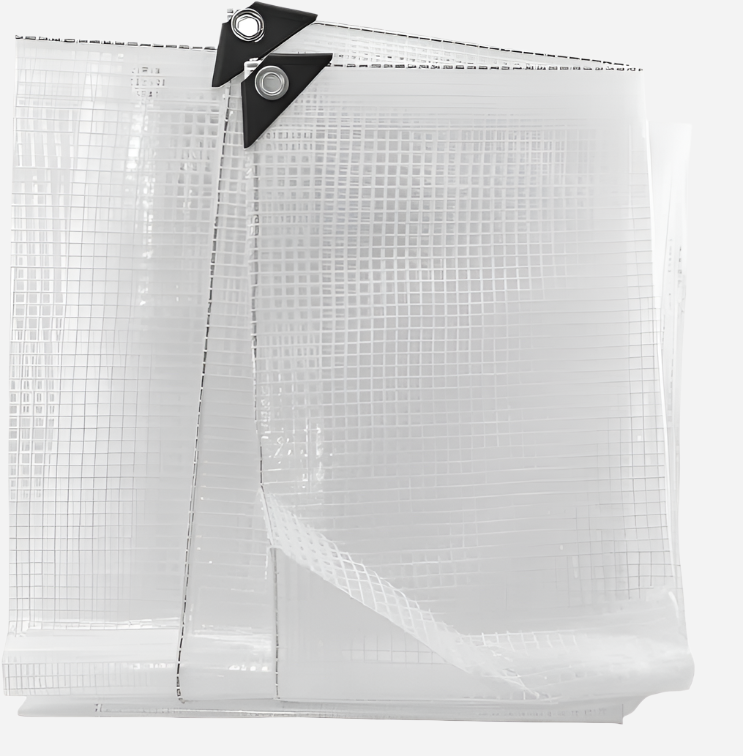 100gsm Clear Mono Tarpaulin – Waterproof Cover for Greenhouse, Furniture & Site Use