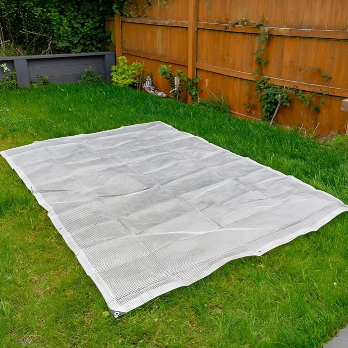 100gsm Clear Mono Tarpaulin – Waterproof Cover for Greenhouse, Furniture & Site Use