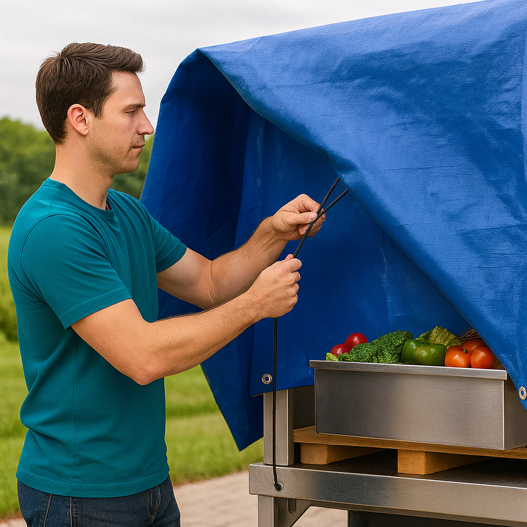 Ultra Tough Heavy Weight PVC Tarpaulin β 570gsm, Tear Proof Cover for Outdoor Protection