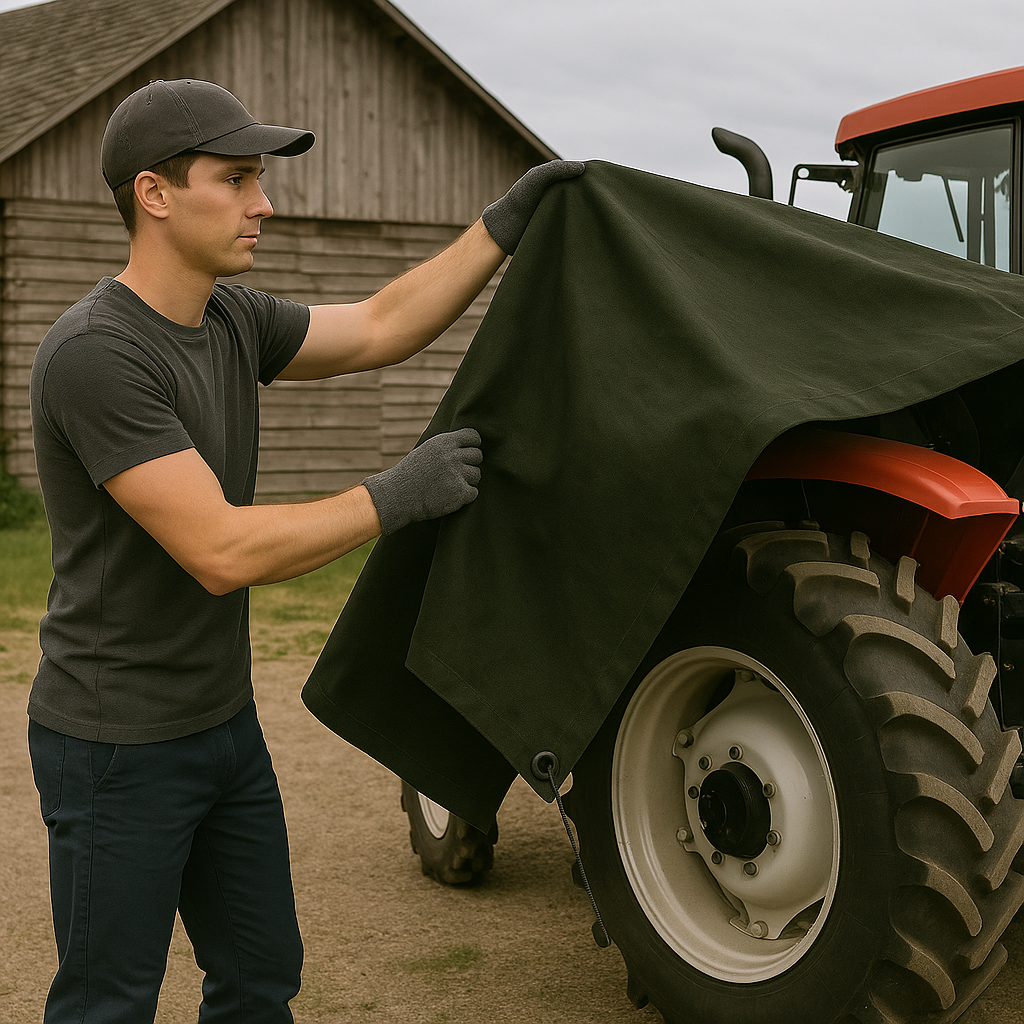 21oz Heavy Weight Canvas Tarpaulin – Dark Military Green, Ultra Durable & Breathable Cover for Outdoor & Industrial Use