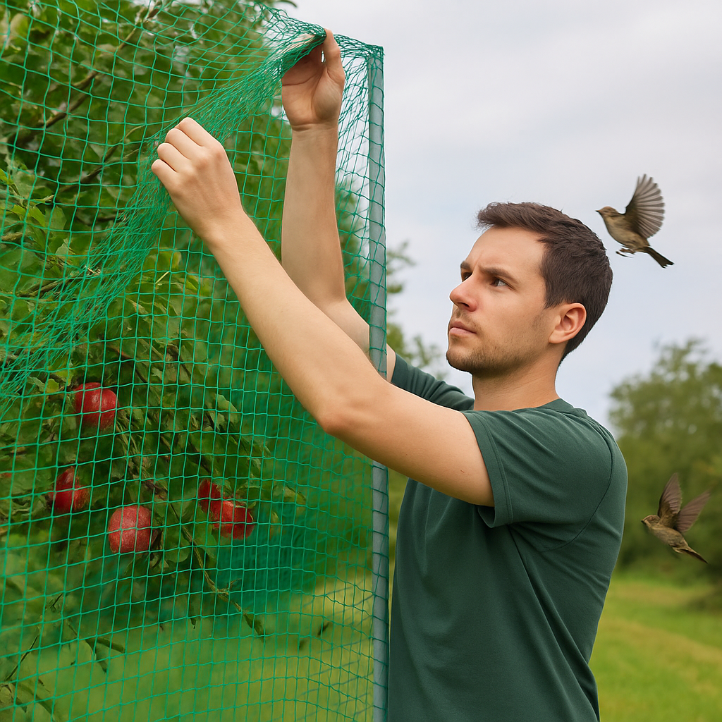 Anti-Bird Garden Netting - Green & Black Mesh - High Demand Pest Barrier for Home & Pro Use