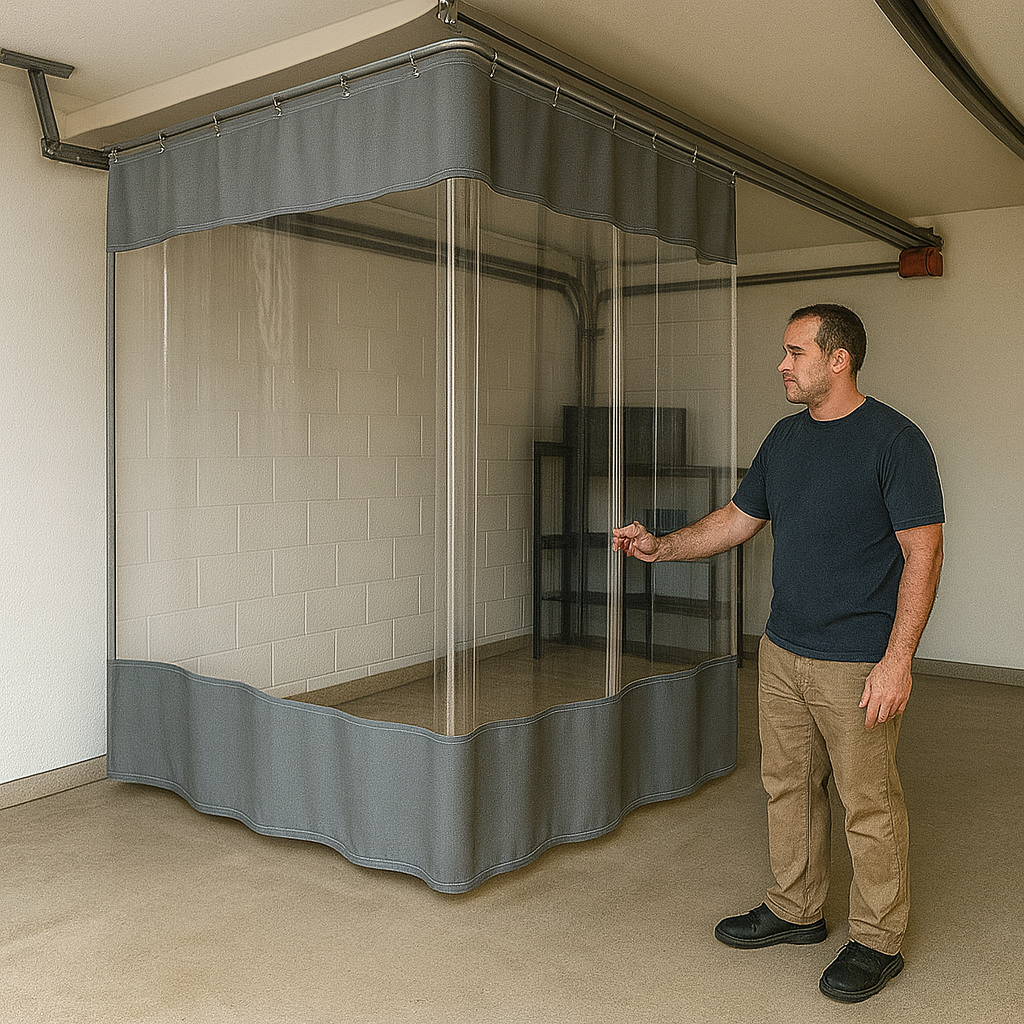 PVC Transparent Waterproof Outdoor Curtain – 0.6mm Thick, Windproof Curtain for Garages, Greenhouse & More