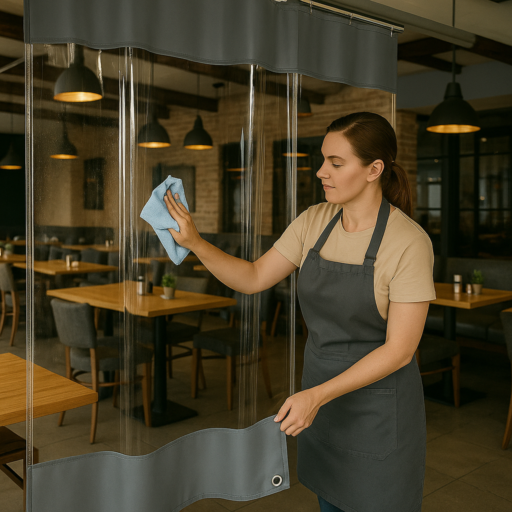 PVC Transparent Waterproof Outdoor Curtain – 0.6mm Thick, Windproof Curtain for Garages, Greenhouse & More