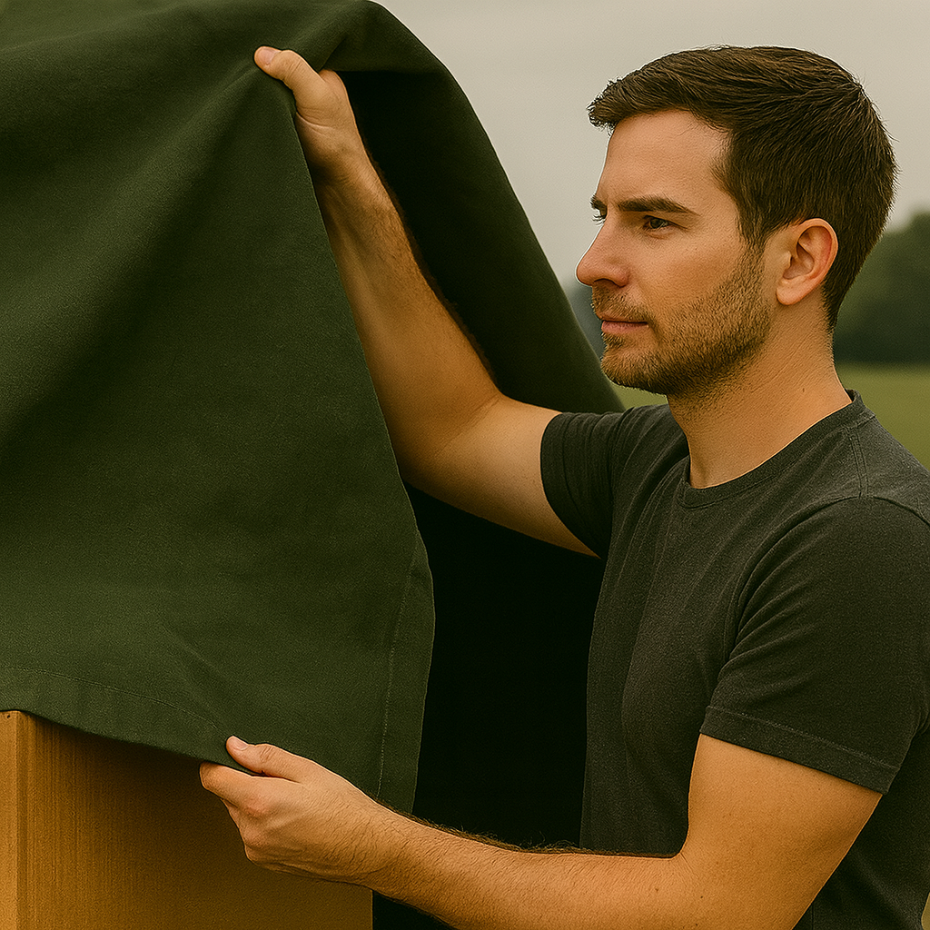 21oz Heavy Weight Canvas Tarpaulin – Dark Military Green, Ultra Durable & Breathable Cover for Outdoor & Industrial Use