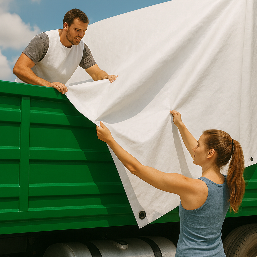 Premium 105gsm White Waterproof Polyethylene Tarp – Durable, UV & Tear Resistant Cover
