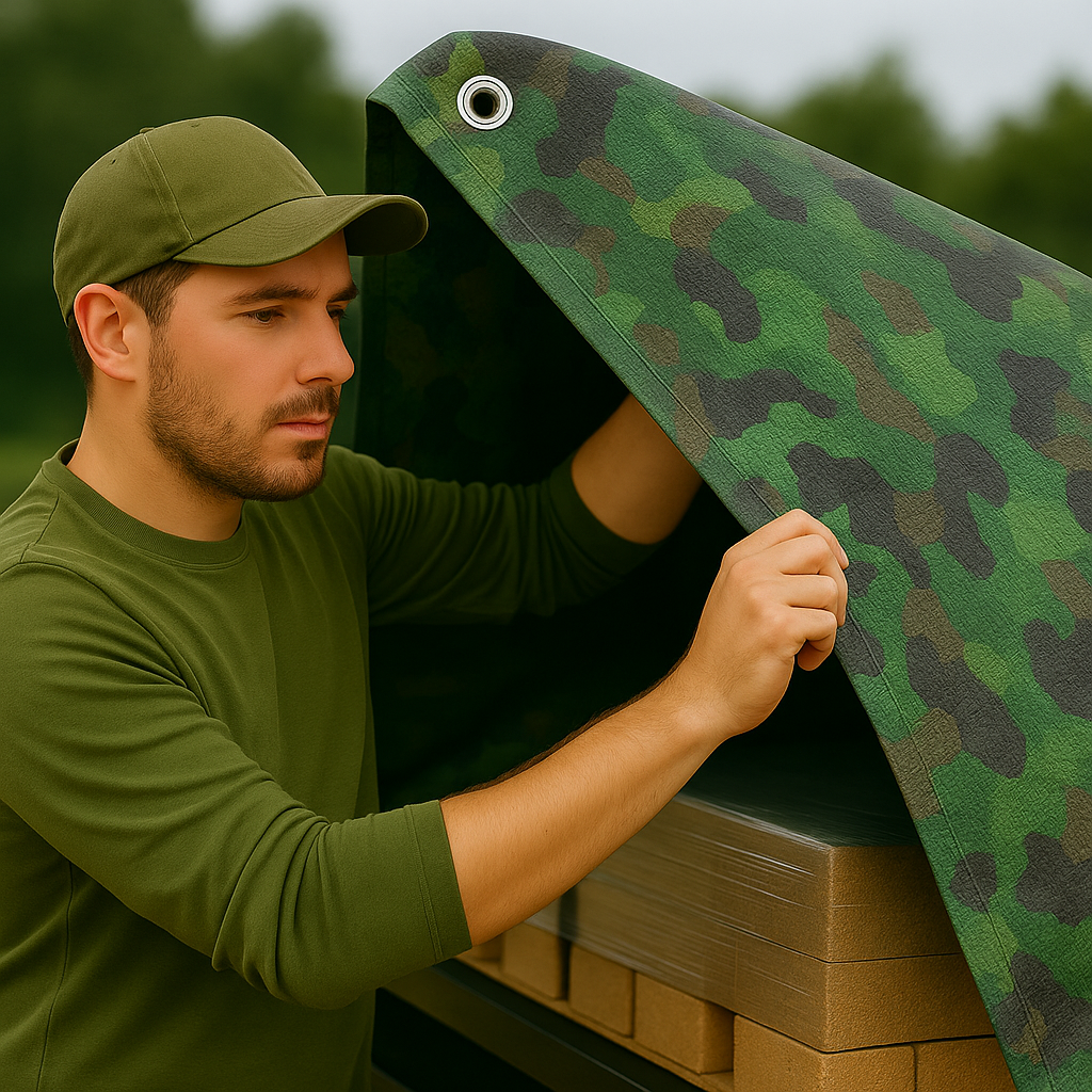 Heavy Duty Camouflage Tarp 95gsm β Waterproof PE Cover