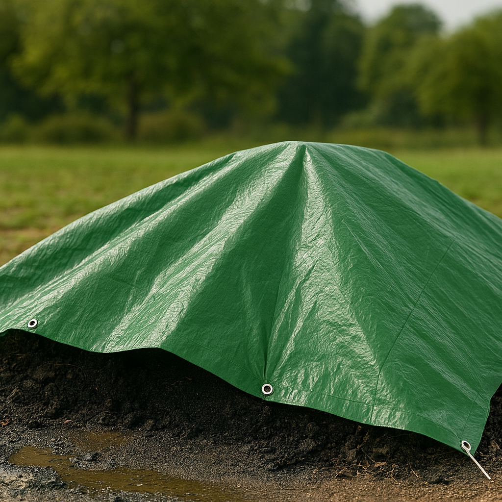 Ultra Tough 90gsm Green Universal PE Waterproof Tarpaulin β Tearproof, UV Shield & Rustproof Eyelets