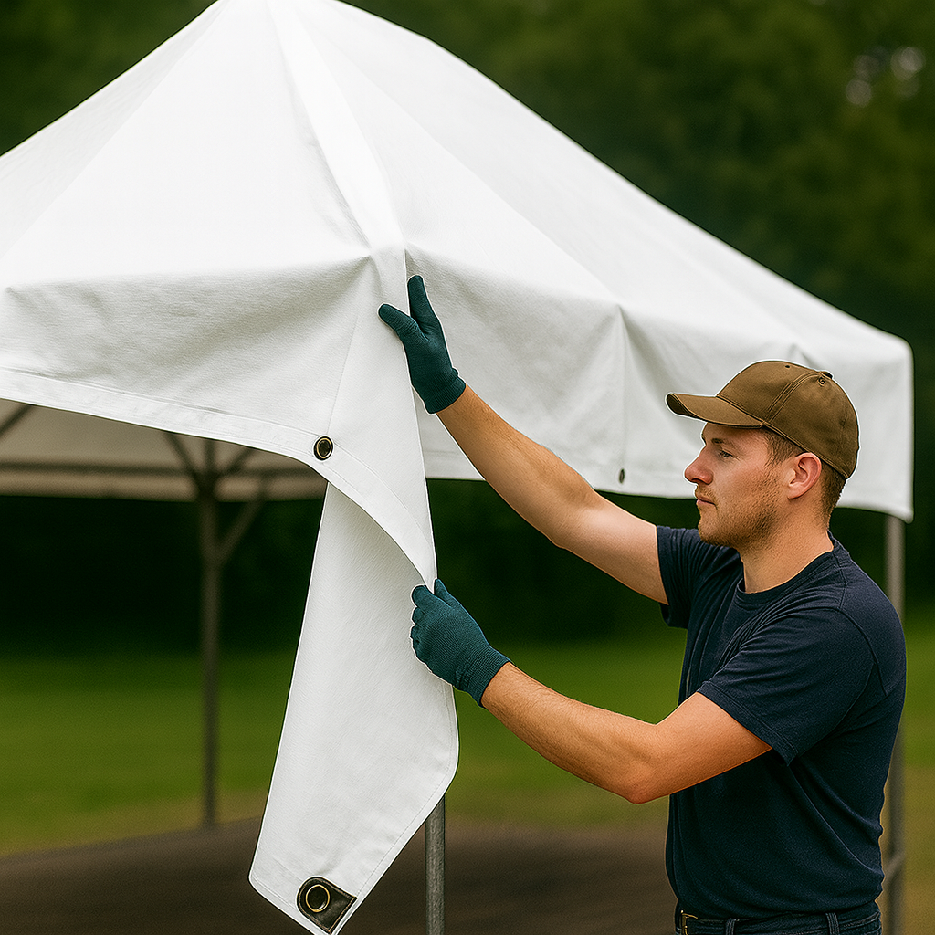 Premium 105gsm White Waterproof Polyethylene Tarp – Durable, UV & Tear Resistant Cover