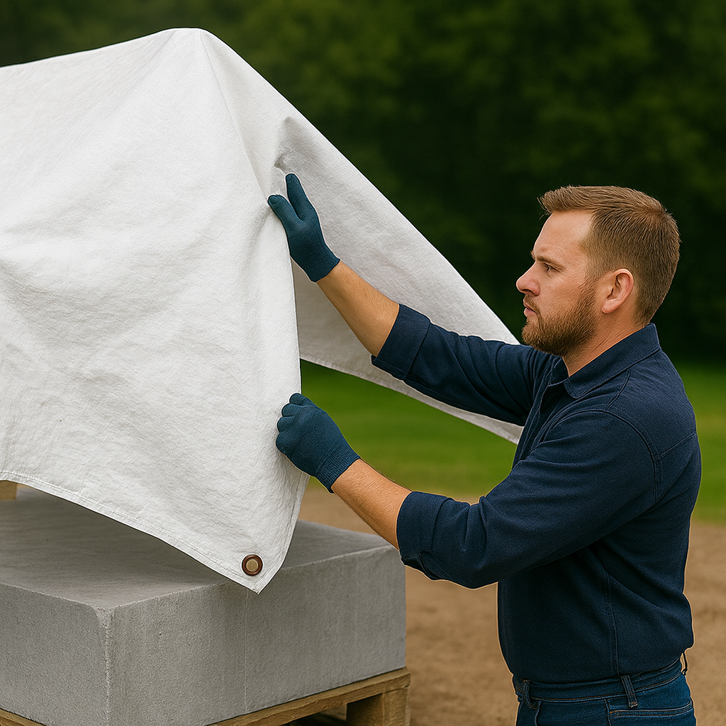 Premium 105gsm White Waterproof Polyethylene Tarp – Durable, UV & Tear Resistant Cover