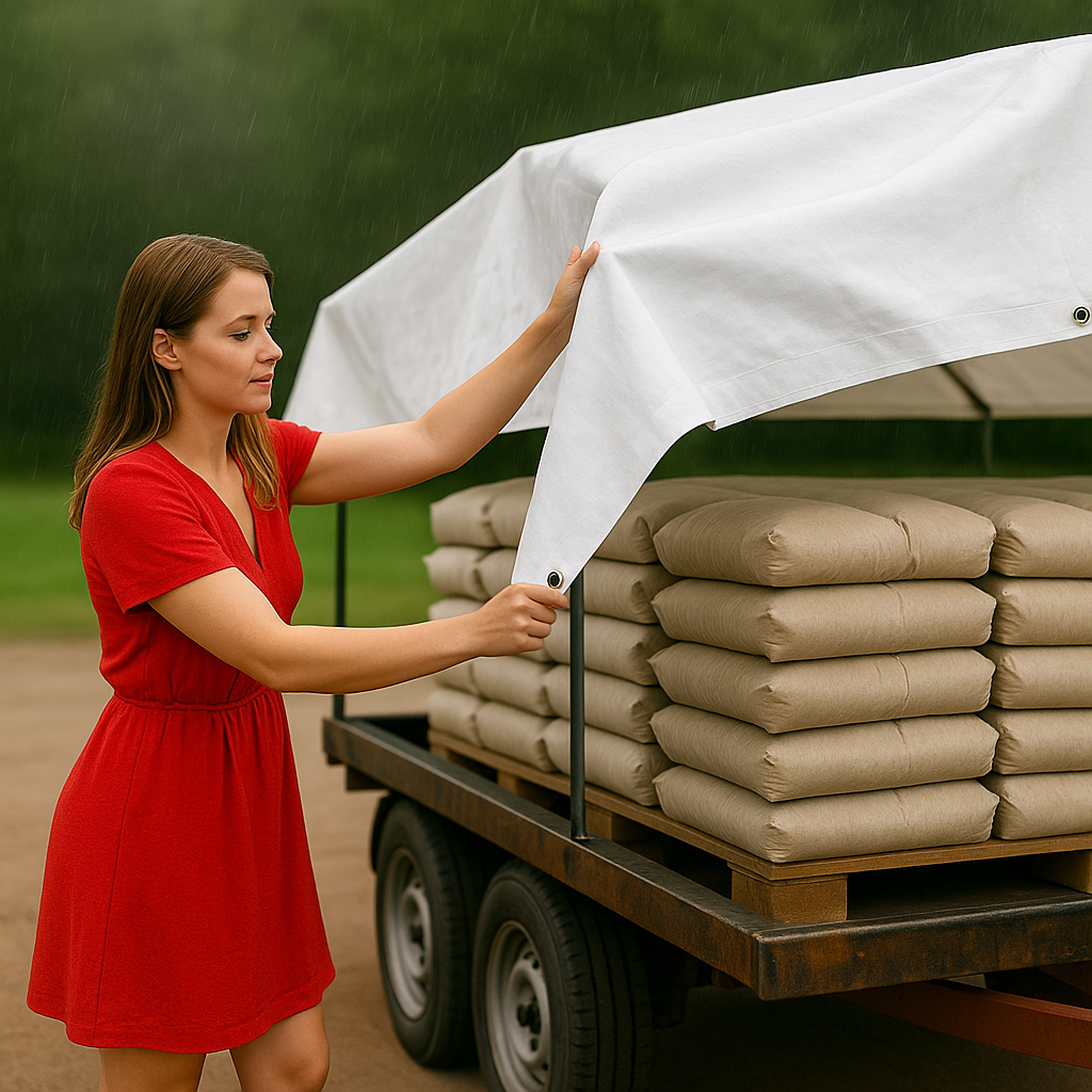 Premium 105gsm White Waterproof Polyethylene Tarp – Durable, UV & Tear Resistant Cover
