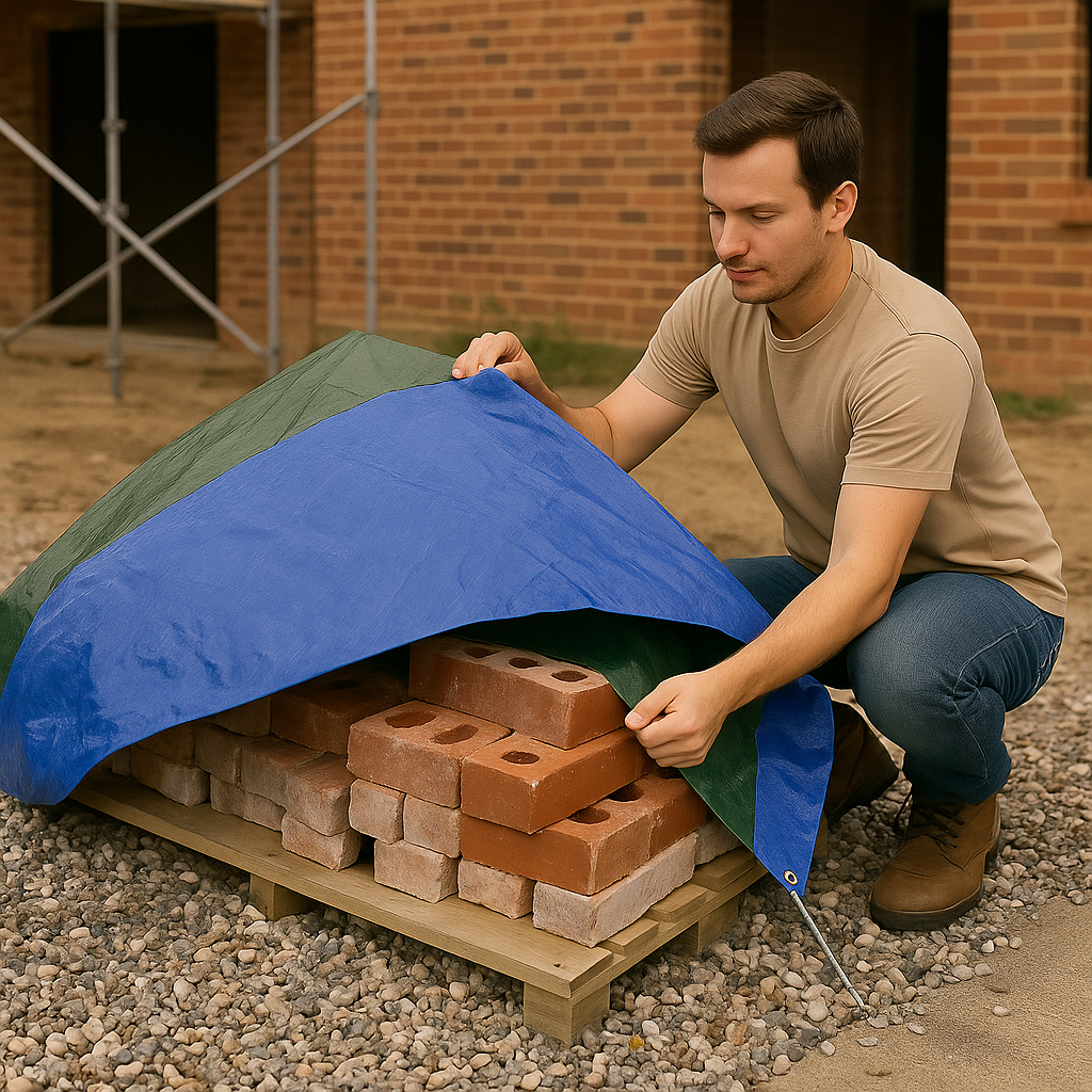 110gsm Waterproof Blue/Green Tarpaulin – Heavy Duty Cover Sheet for Garden, Car, DIY & Outdoor Use