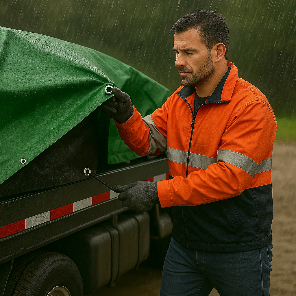 200gsm Green Polyethylene Tarpaulin – Heavy Duty Cover for Farms, Equipment & Machinery