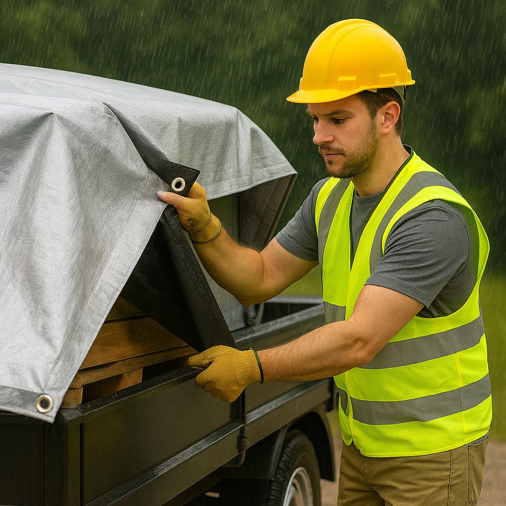 High Performance Black & Silver Tarpaulin 270gsm – UV Protected, Waterproof Tarp for Roofing, Boats & Outdoor Protection