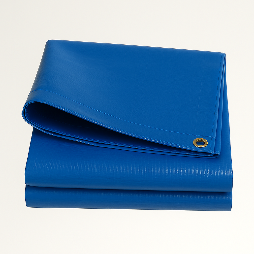 190GSM Blue Waterproof Tarpaulin – UV-Resistant PE Cover – All-Weather Sheet for Camping, DIY, Outdoor & Site Use