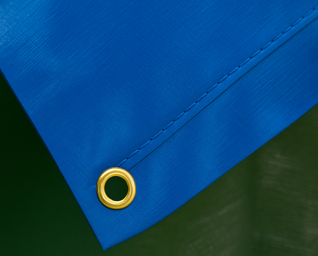 190GSM Blue Waterproof Tarpaulin – UV-Resistant PE Cover – All-Weather Sheet for Camping, DIY, Outdoor & Site Use