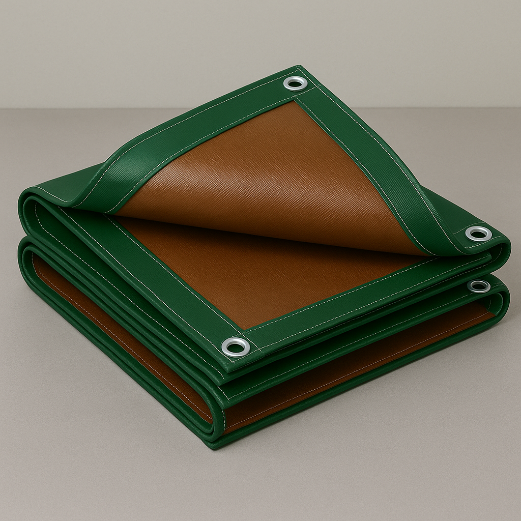 Premium 250gsm Green/Brown Heavy Duty Tarpaulin – Waterproof, UV Proof, Outdoor Sheet for Gardens & Construction Use