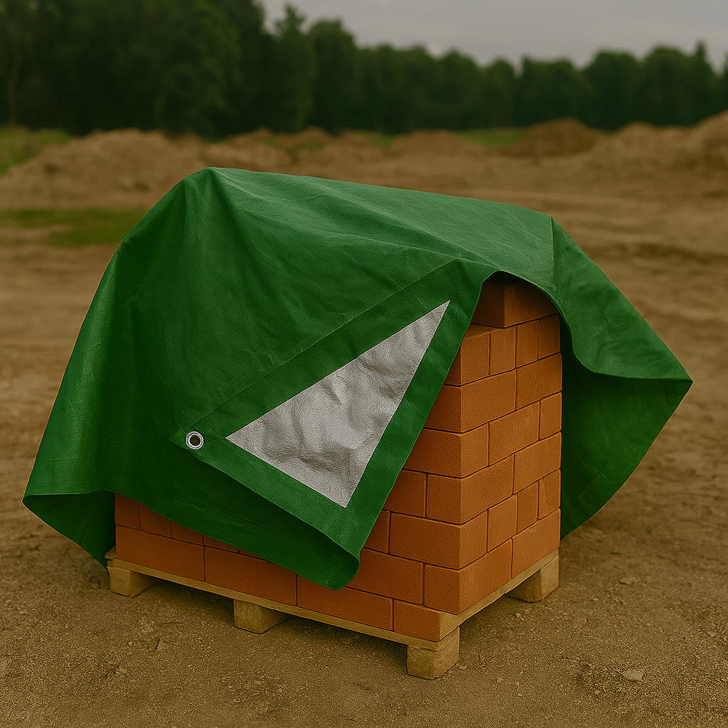 270GSM Green/Silver Waterproof Tarpaulin Cover - Reinforced Corners & Brass Eyelets - Ideal for Camping, Garden & Shelter