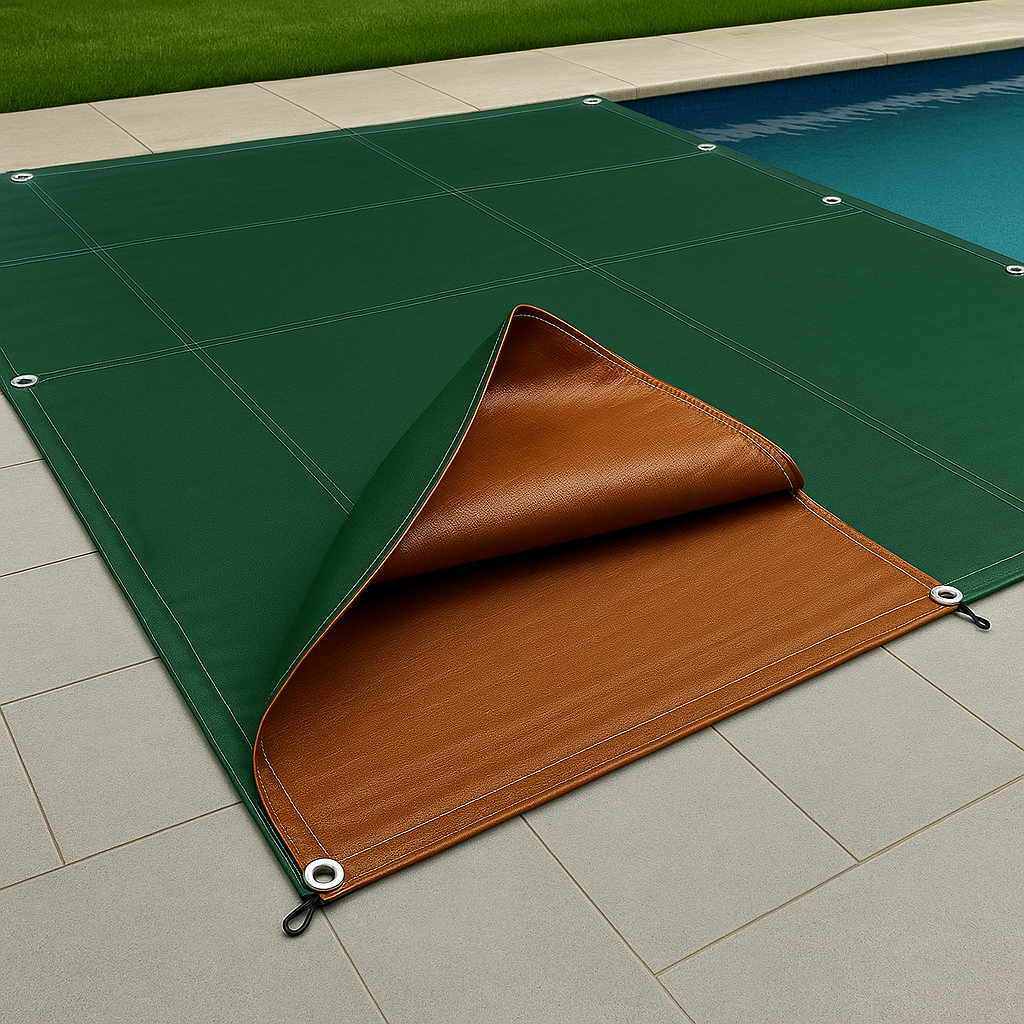 Premium 250gsm Green/Brown Heavy Duty Tarpaulin – Waterproof, UV-Proof, Outdoor Sheet for Gardens & Construction Use