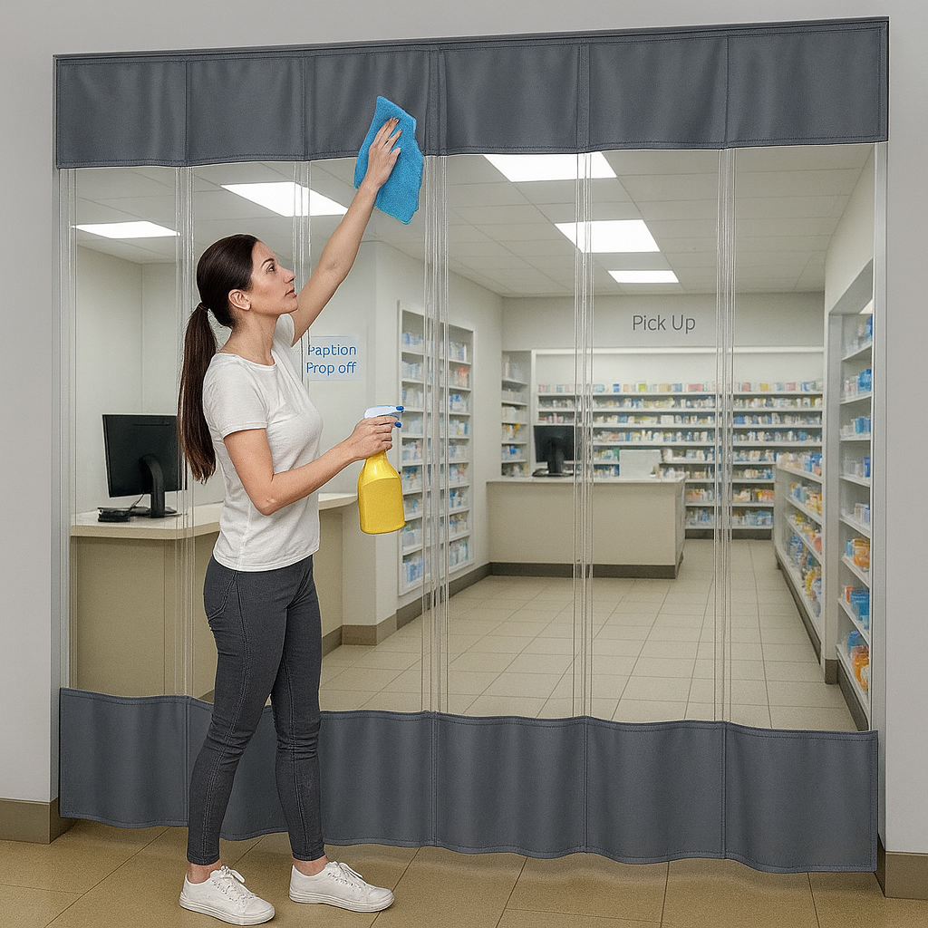 PVC Transparent Waterproof Outdoor Curtain – 0.6mm Thick, Windproof Curtain for Garages, Greenhouse & More