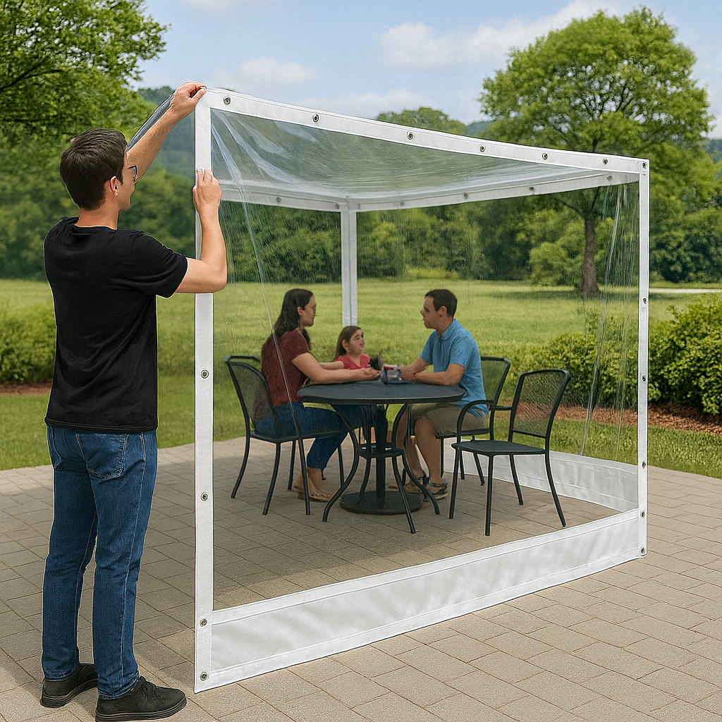 Clear PVC Tarpaulin 310gsm – Waterproof, UV-Proof, Transparent Cover for Outdoor Use