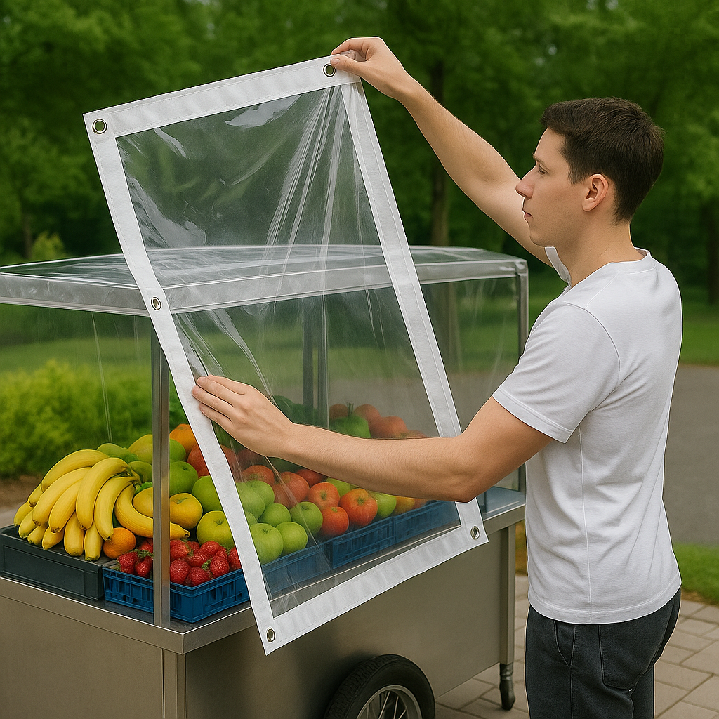 Clear PVC Tarpaulin 310gsm – Waterproof, UV-Proof, Transparent Cover for Outdoor Use