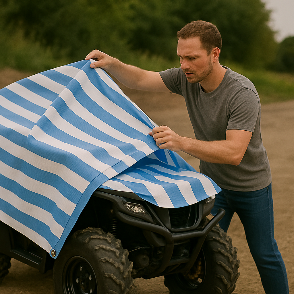 170gsm Striped Tarpaulin β Ultra Durable Tear Resistant Waterproof Cover for Heavy Duty Outdoor Protection