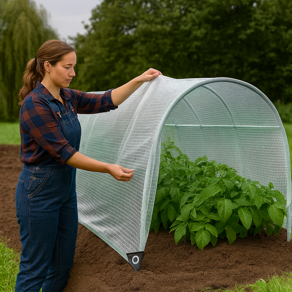 100gsm Clear Mono Tarpaulin – Waterproof Cover for Greenhouse, Furniture & Site Use