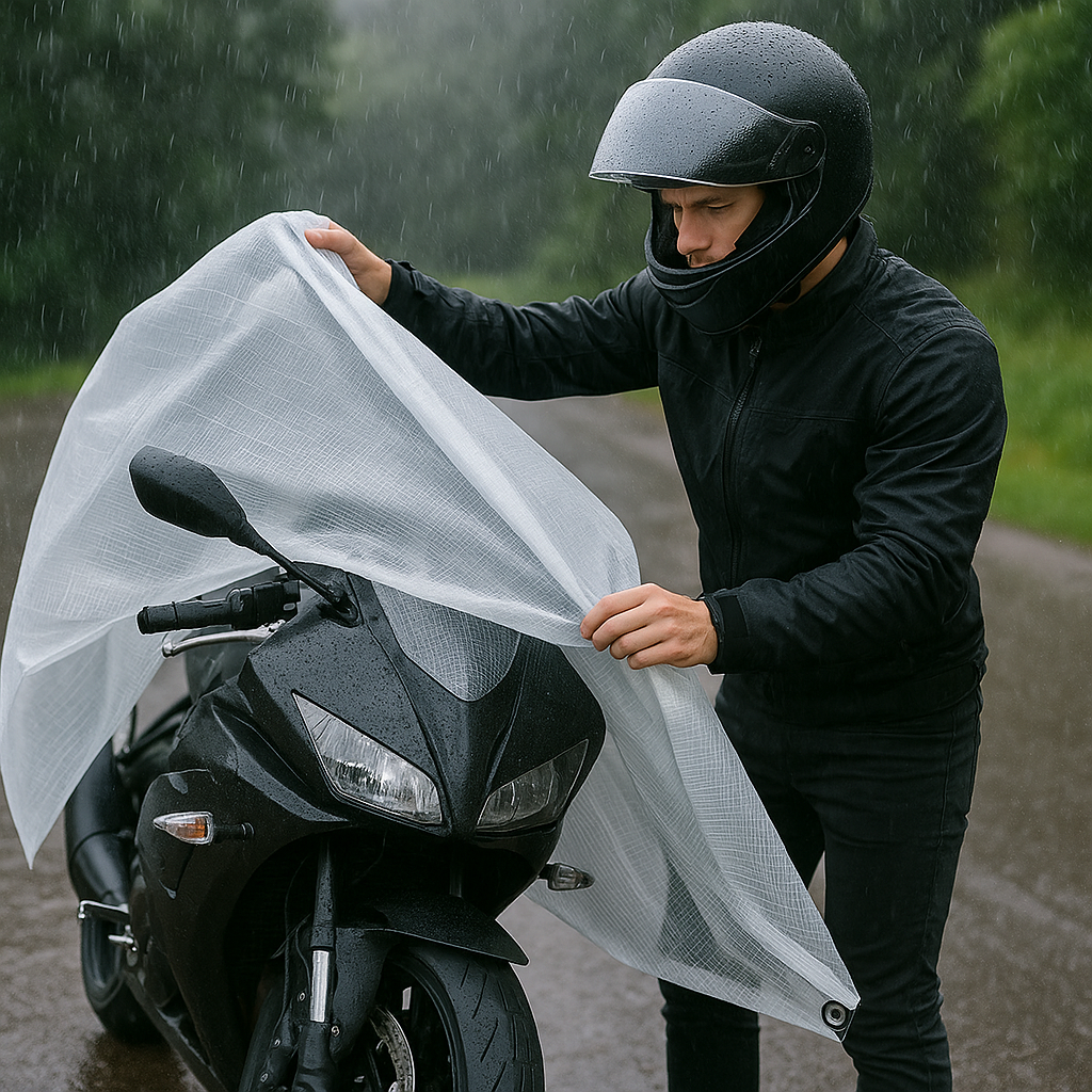 100gsm Clear Mono Tarpaulin – Waterproof Cover for Greenhouse, Furniture & Site Use