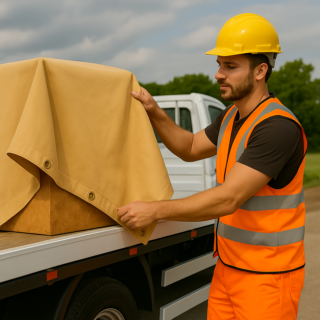 Premium 18oz Cotton Canvas Tarpaulin – Heavy Duty, Breathable Cover for Industrial & Outdoor Protection