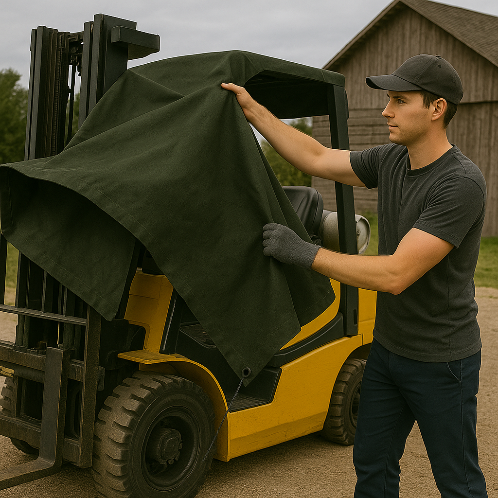 21oz Heavy Weight Canvas Tarpaulin β Dark Military Green, Ultra Durable & Breathable Cover for Outdoor & Industrial Use
