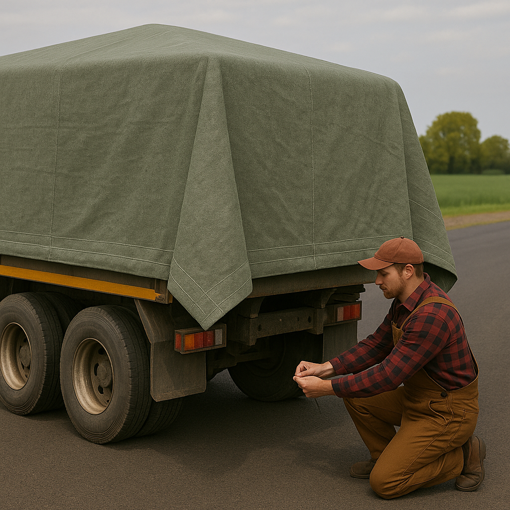 High Performance Tarmac Jute Sheet – Double Stitched, Weather Resistant Cover