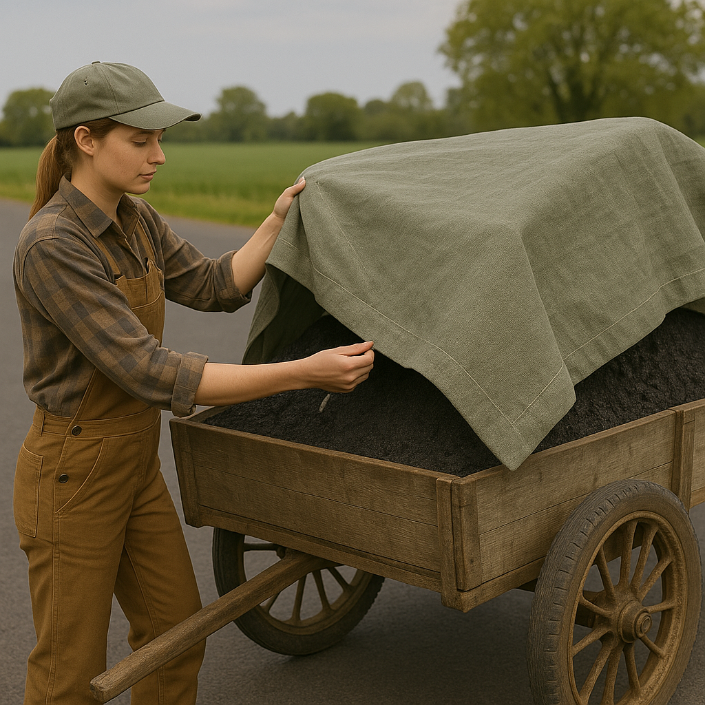 High Performance Tarmac Jute Sheet – Double Stitched, Weather Resistant Cover
