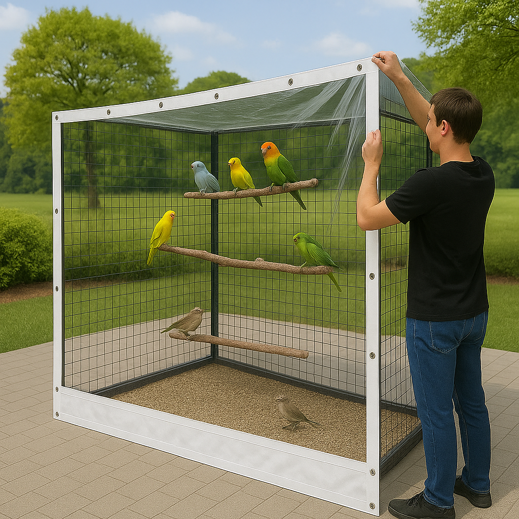 Clear PVC Tarpaulin 310gsm – Waterproof, UV-Proof, Transparent Cover for Outdoor Use