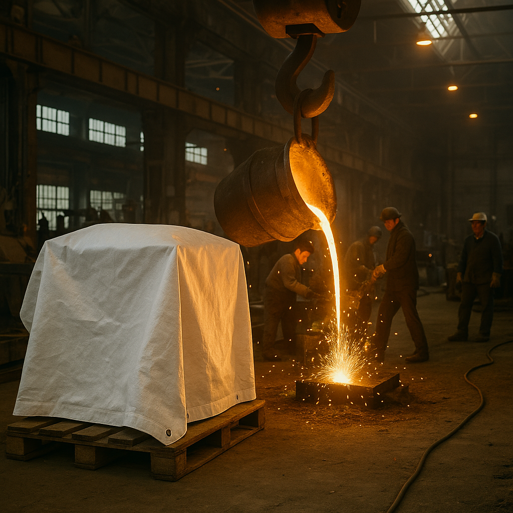 Heavy Duty Flame Retardant White Tarpaulin 200gsm – Waterproof Cover for Construction Site & Market Stall Use