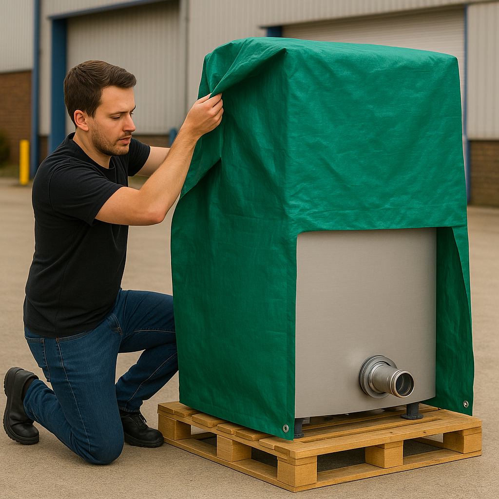 Heavy Duty Green Pallet Covers 140gsm – Weather Proof & Tear Resistant