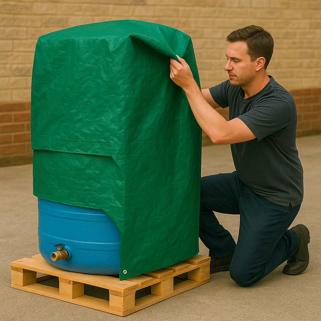 Heavy Duty Green Pallet Covers 140gsm – Weather Proof & Tear Resistant