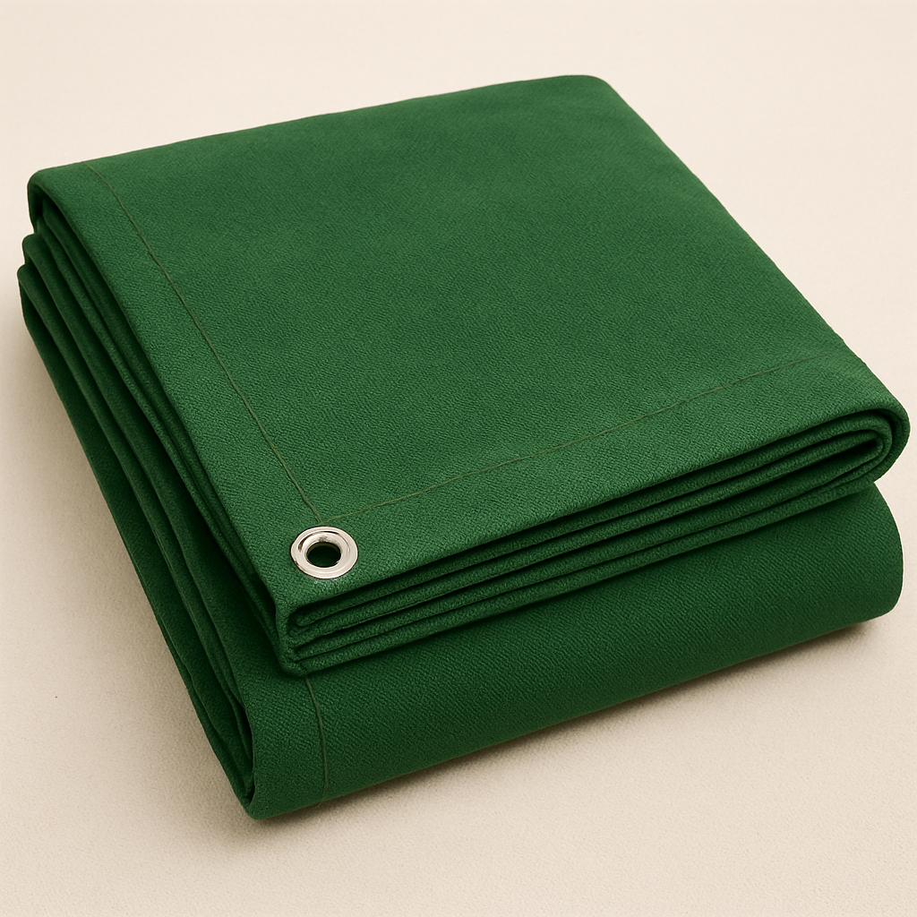 Heavy Duty 14oz Green Cotton Canvas Breathable Tarpaulin – Ideal for Transport & Machinery Protection