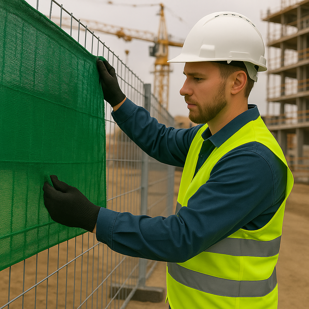 Premium HDPE Knitted Windbreak Netting – 50% Shade, 40% Wind Reduction, UV Stabilised Mesh – 110gsm – Green