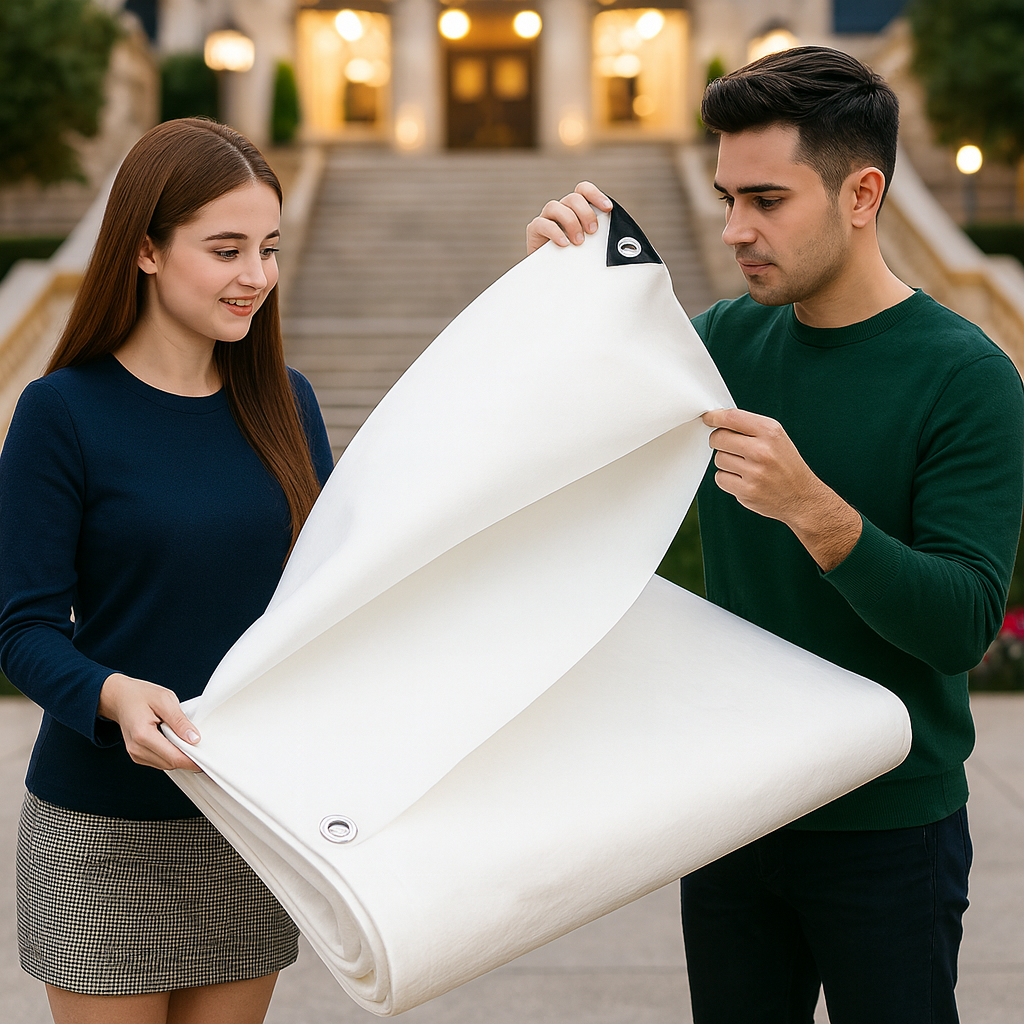 Heavy Duty Super White Tarpaulin 200gsm – Waterproof, UV & Shrinkproof Cover