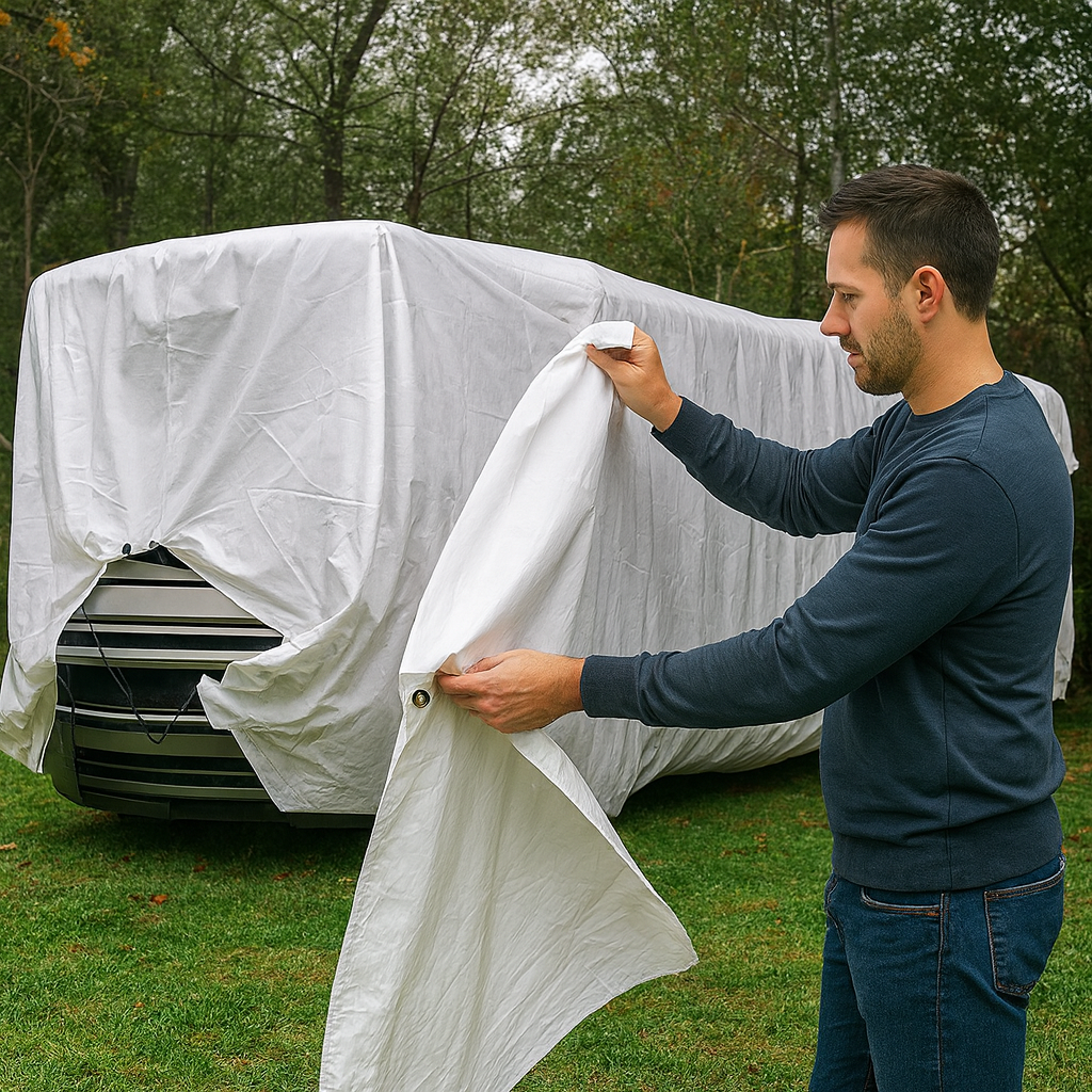 Heavy Duty Super White Tarpaulin 200gsm – Waterproof, UV & Shrinkproof Cover