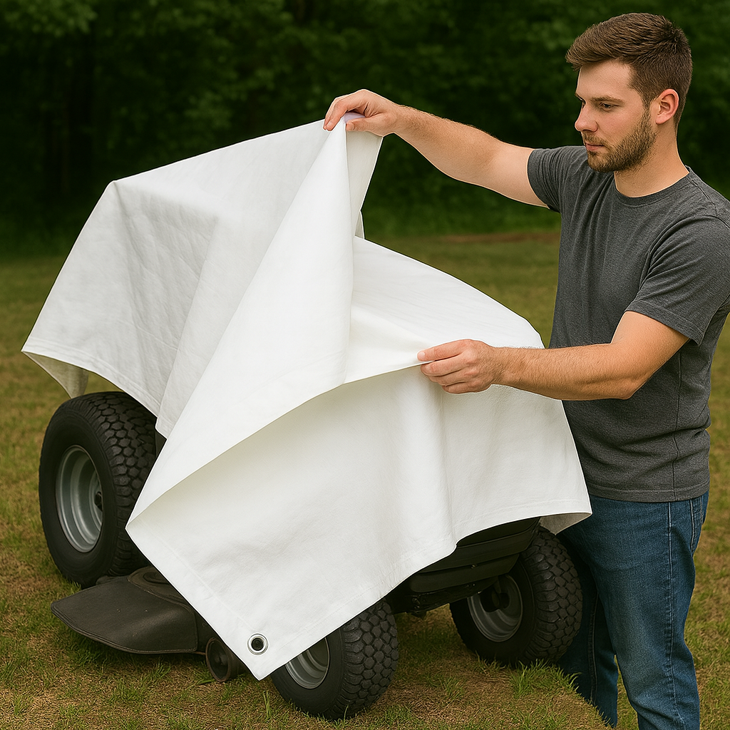Heavy Duty Super White Tarpaulin 200gsm – Waterproof, UV & Shrinkproof Cover