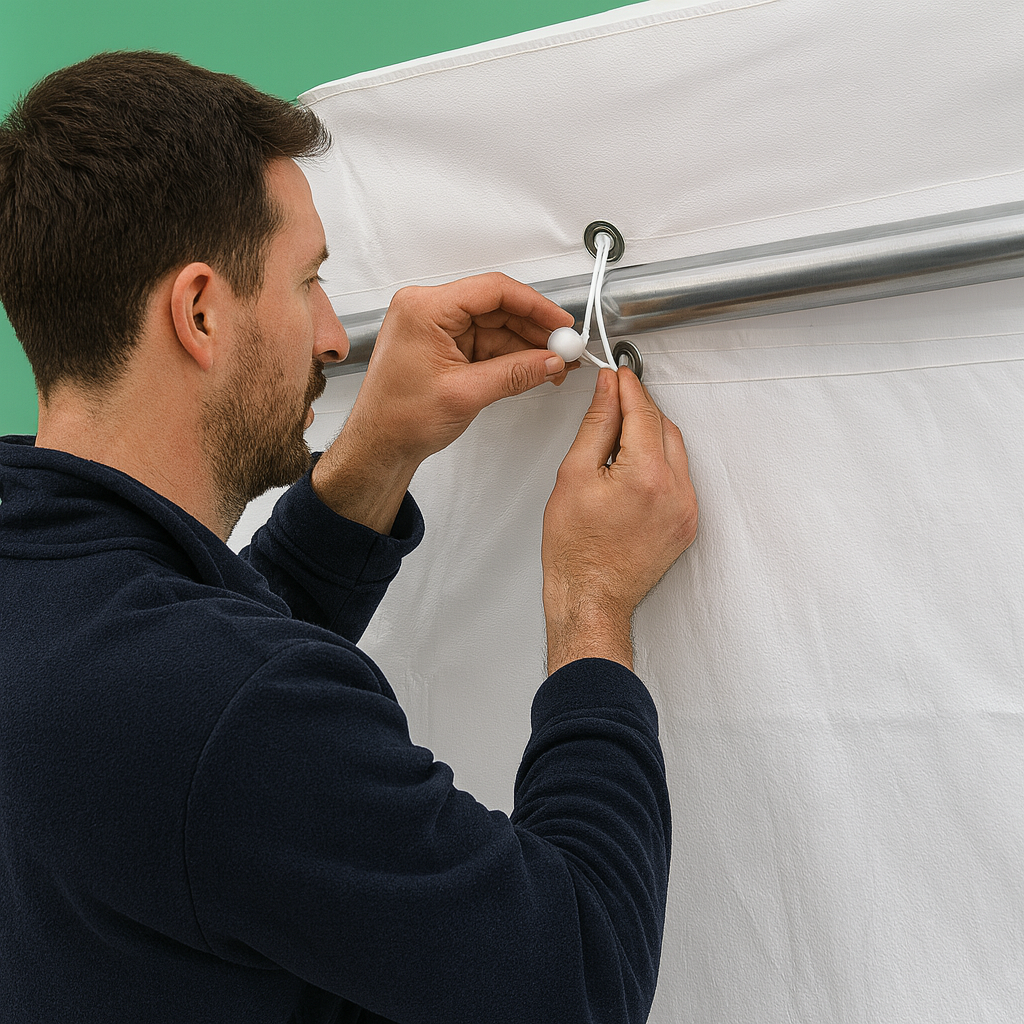 Heavy Duty 30cm White Ball Bungees - 25mm Ball | Fasteners for Tarps, Nets, Camping & Industrial Use