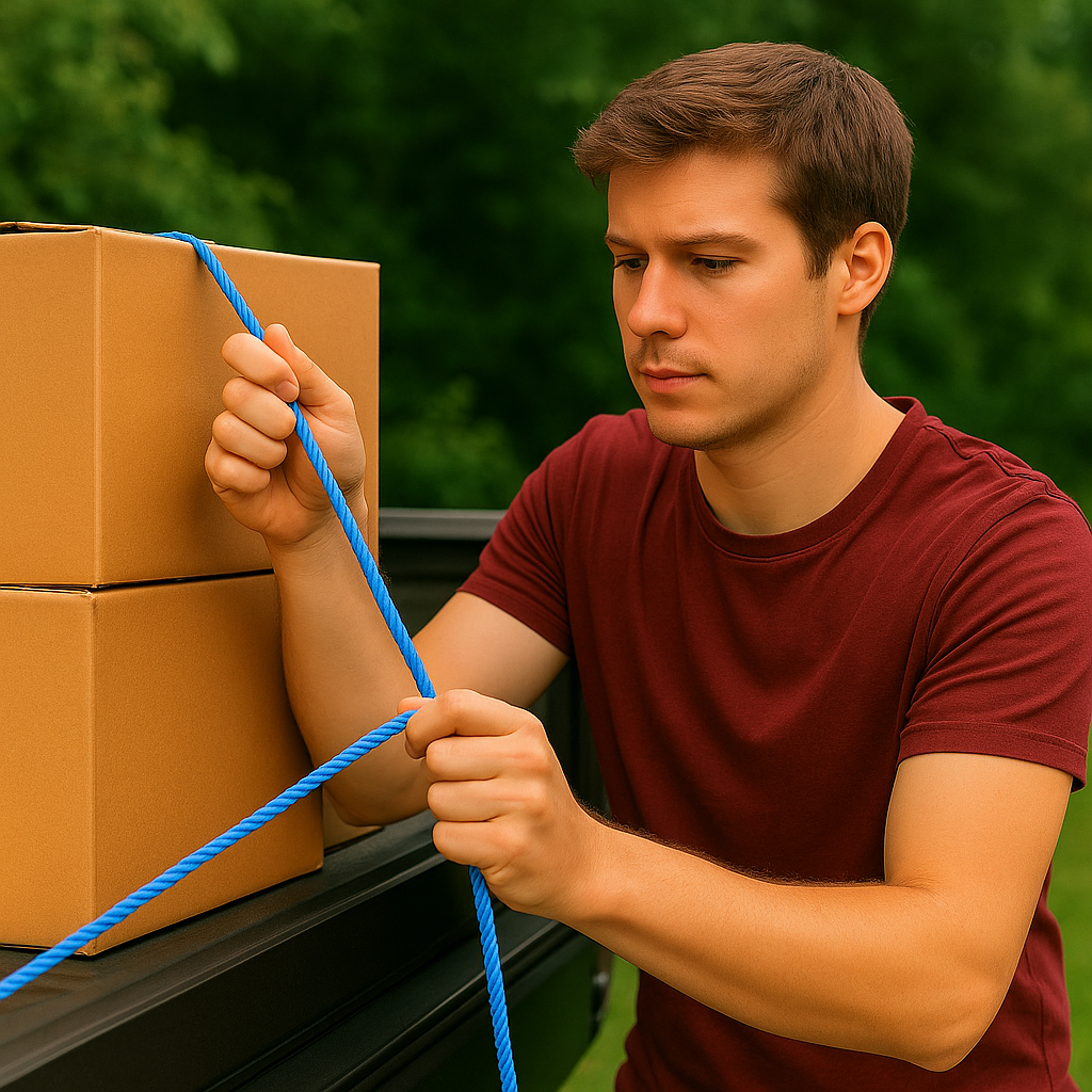 30m Blue Poly Rope Coil & Lorry Rope – Heavy Duty Utility Rope for Outdoor, DIY & Commercial Use