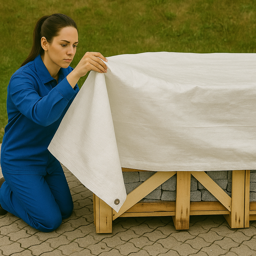 90gsm White Tarpaulin – Waterproof, Lightweight & Multi Use Protective Cover