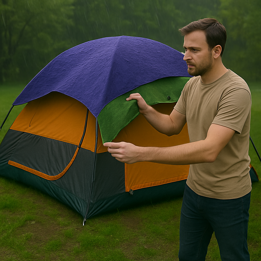 110gsm Waterproof Blue/Green Tarpaulin – Heavy Duty Cover Sheet for Garden, Car, DIY & Outdoor Use