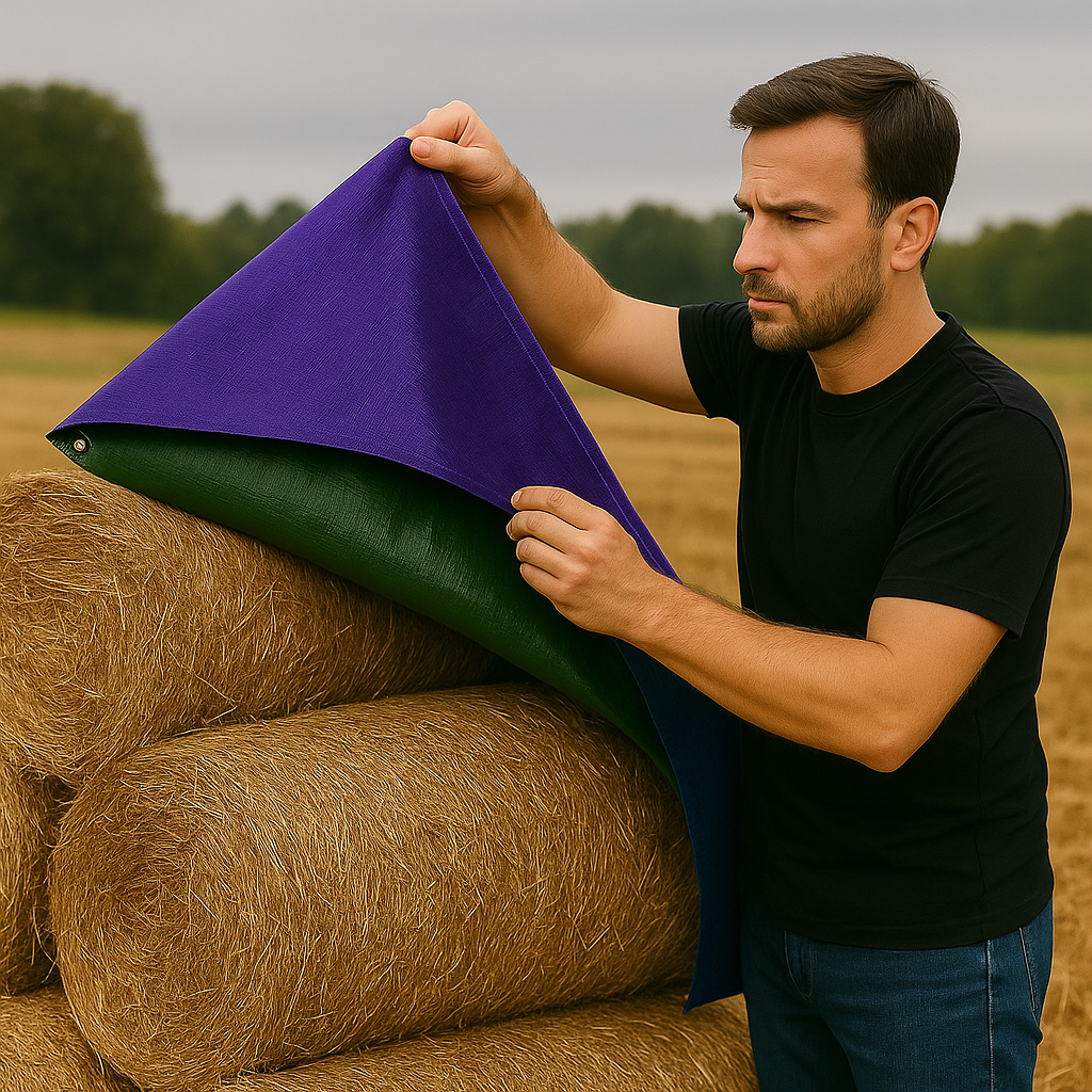 110gsm Waterproof Blue/Green Tarpaulin – Heavy Duty Cover Sheet for Garden, Car, DIY & Outdoor Use