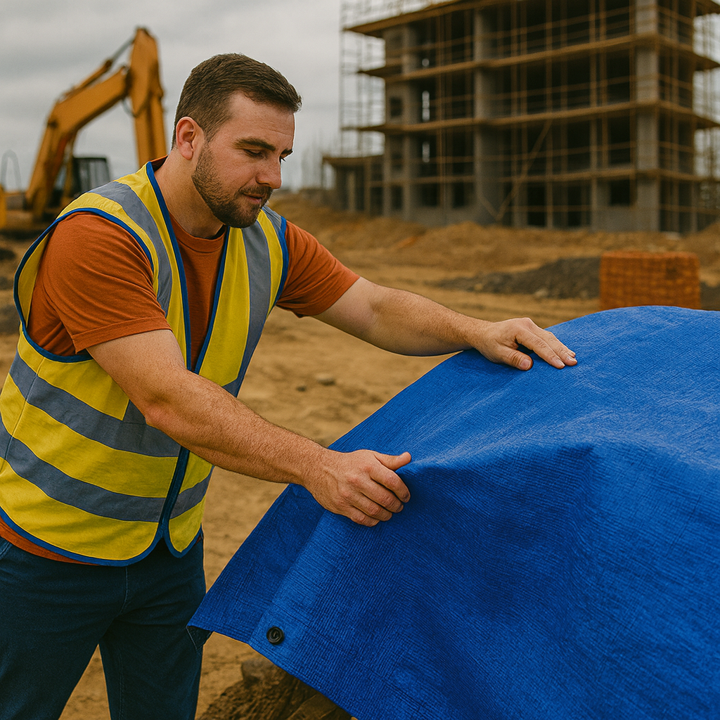 200gsm Blue Polyethylene Tarpaulin – Waterproof Cover for Boats, Decks & Marine Gear