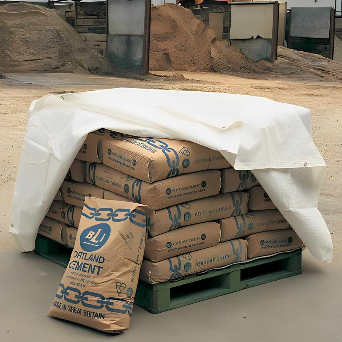 200gsm White Polyethylene Tarpaulin – Light Pass Waterproof Cover for Market Stalls & Work Zones