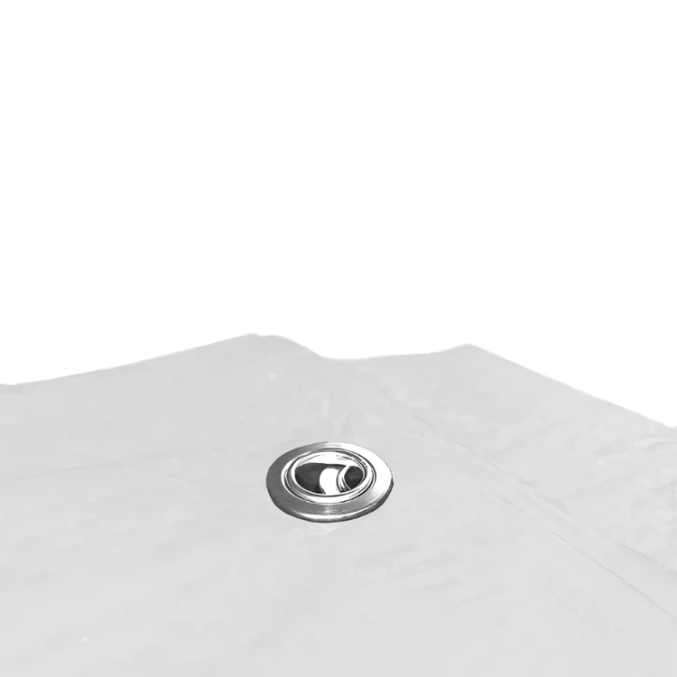 200gsm White Polyethylene Tarpaulin β Light Pass Waterproof Cover for Market Stalls & Work Zones
