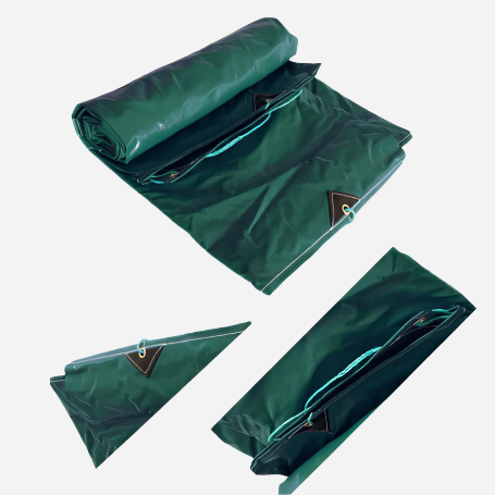Ultra Tough Waterproof 610gsm PVC Green Tarpaulin –  Ideal for Trailers, Camping & Machinery